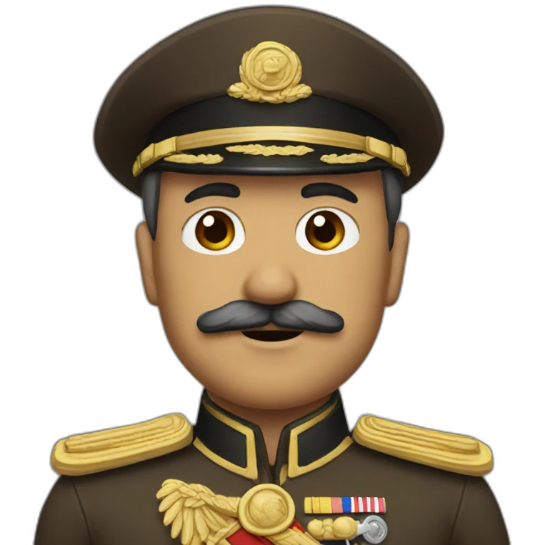 general with brown mustache emoji