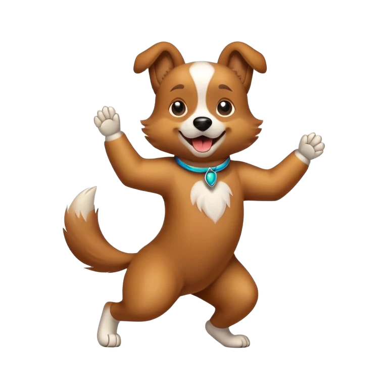 Perro bailando emoji