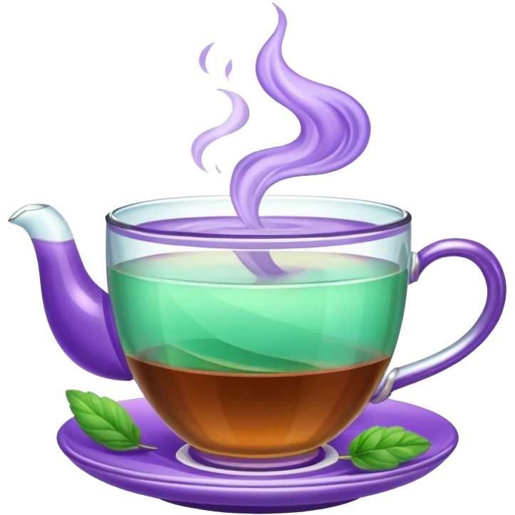 Lavender and Mint hot tea emoji