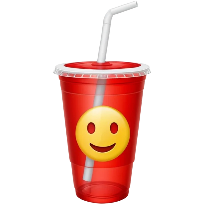 red cup with straw emoji