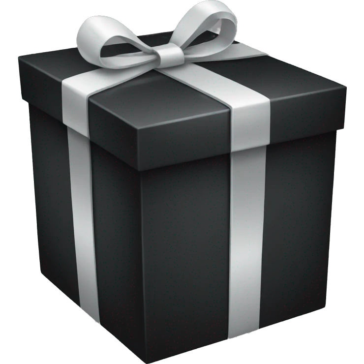 black gift box emoji