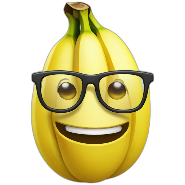 banana wearing glasses emoji