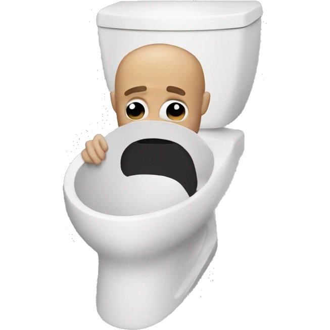 Man sticking his head out of a toilet  emoji