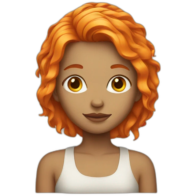 Girl with orange hair emoji