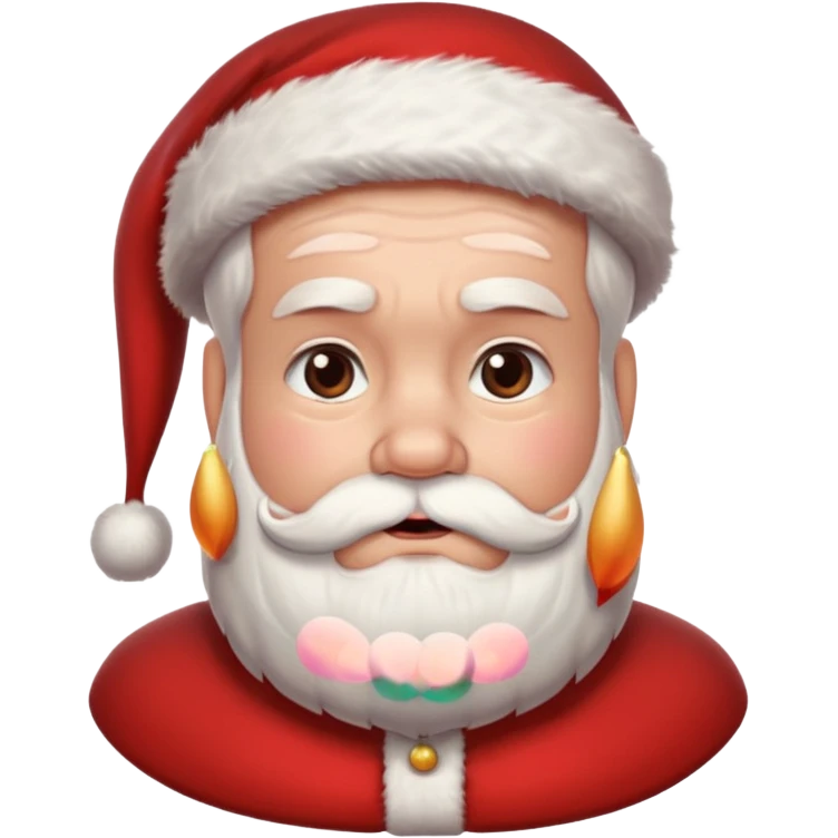 santa with a side eye emoji
