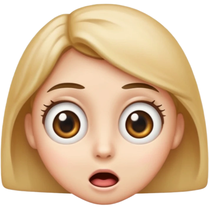 The 😳 emoji with big eyes emoji