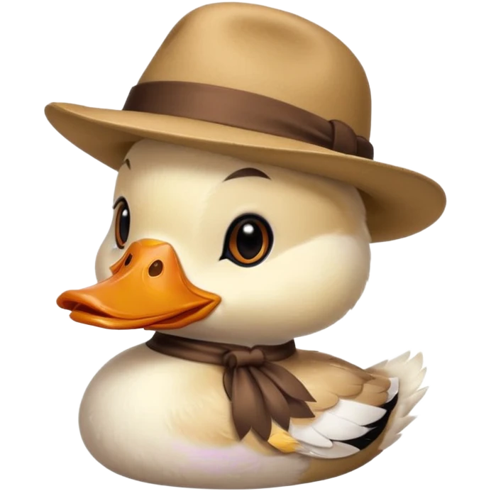 утка в шляпке beige emoji