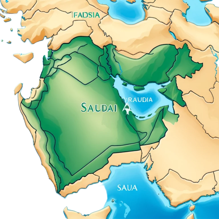 Saudi Arabia Map only emoji
