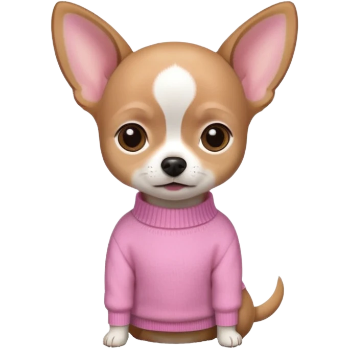chihuahua with a pink sweater emoji