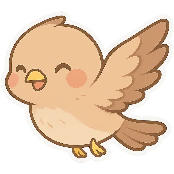 一只飞翔的小鸟 emoji