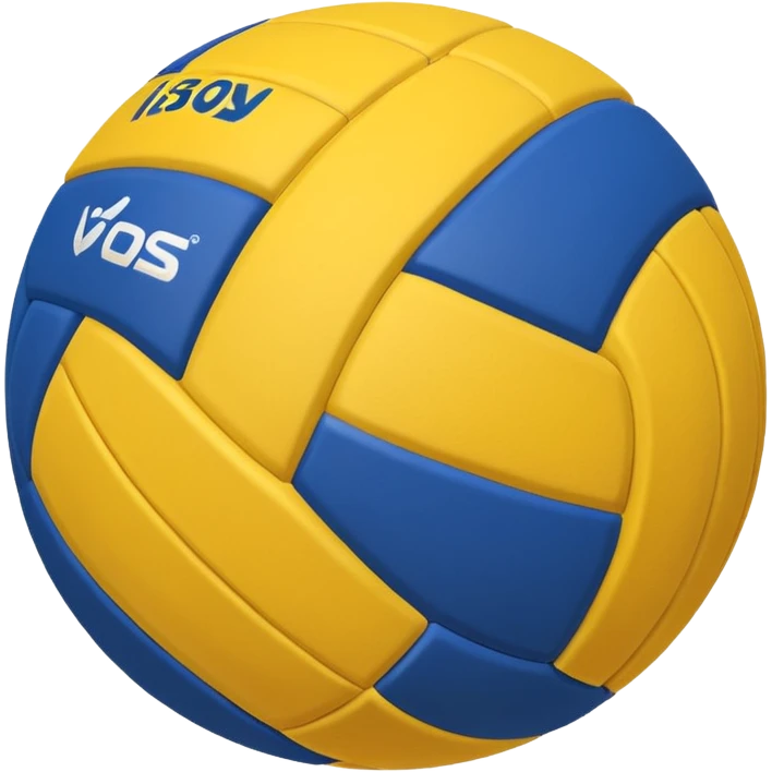 volleyball with blue and yellow emoji