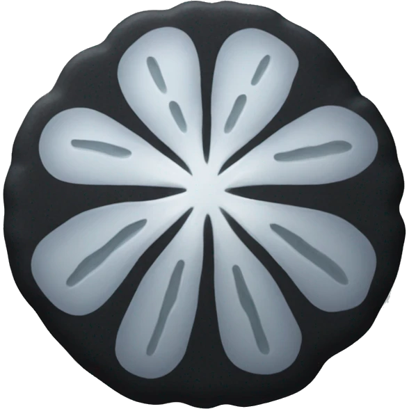 Black sand dollar emoji