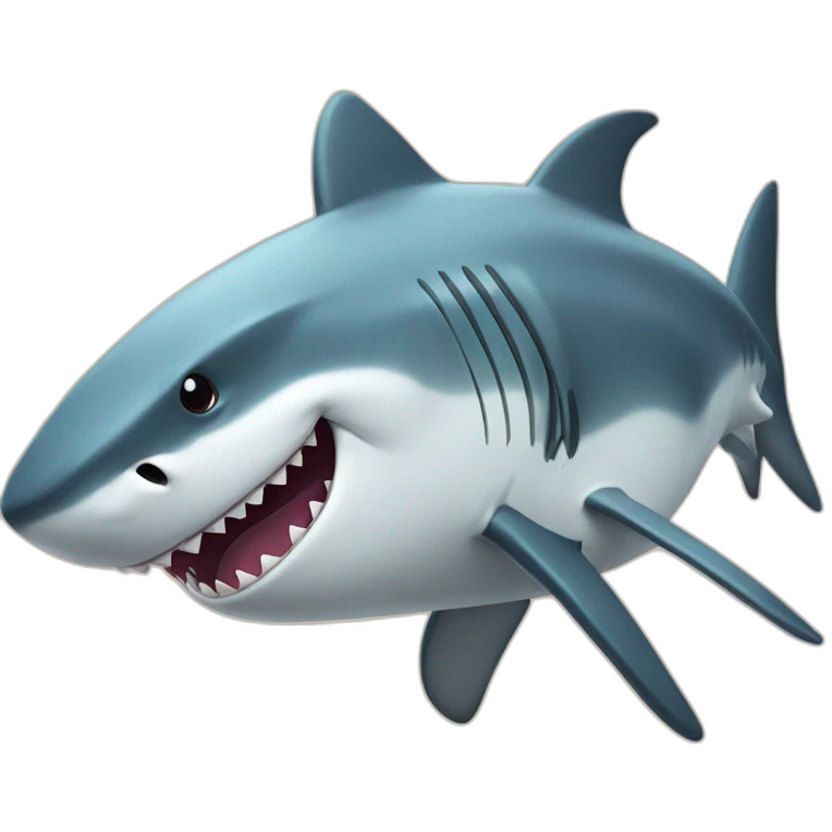 Shark with a moustache  emoji