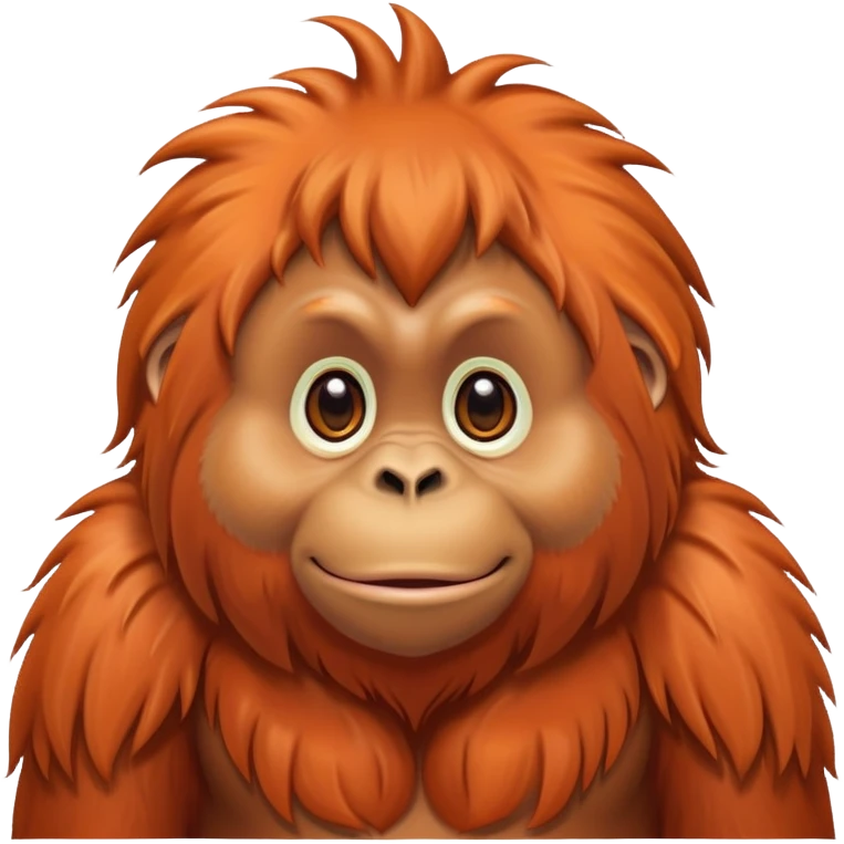 cute orangutan with orange fur emoji