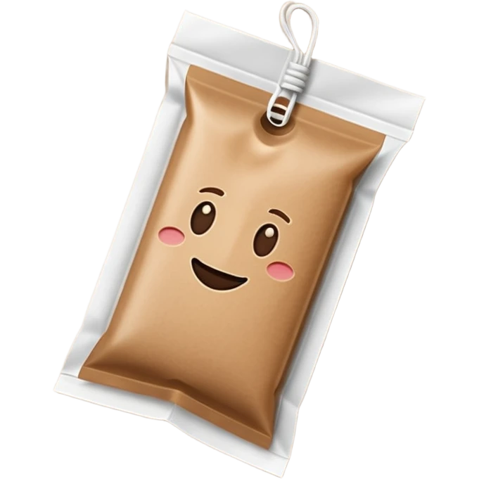 rectangular coffee sachet stick emoji