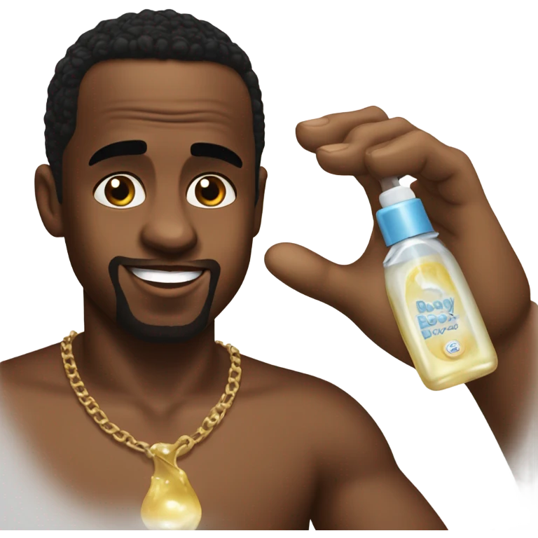 p diddy with baby oil emoji
