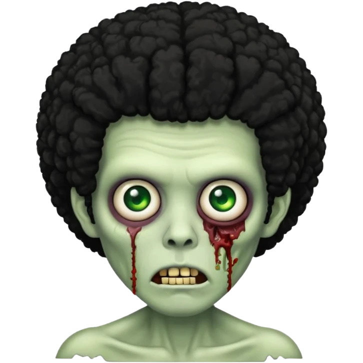 Zombie with a black Afro  emoji