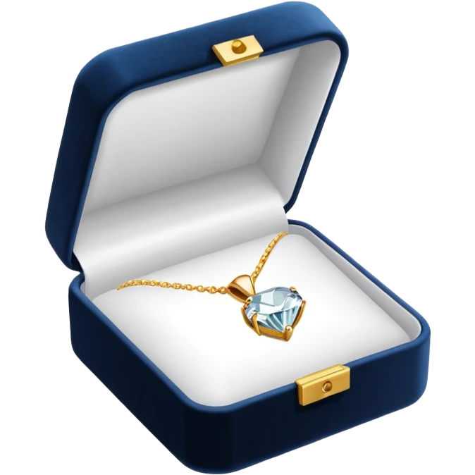 Diamond necklace in box emoji
