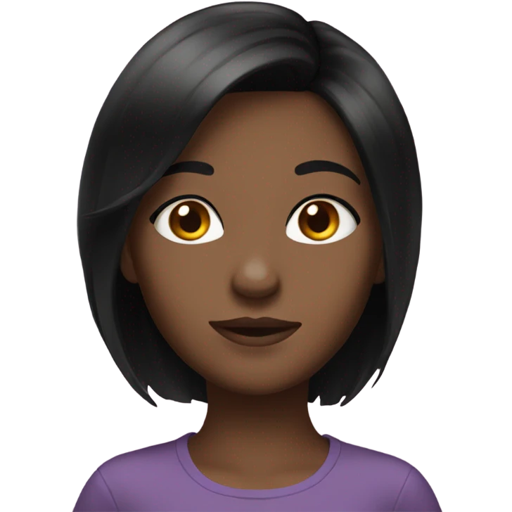 Pretty black haired girl emoji