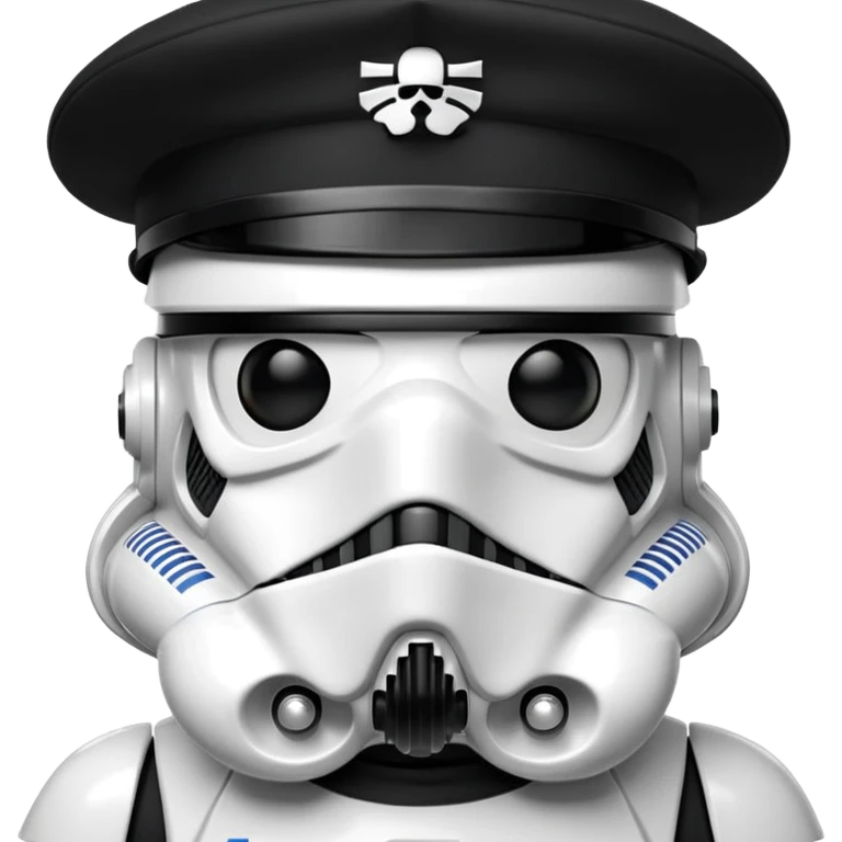 Stormtrooper wearing black beret emoji