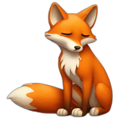 Sad fox emoji