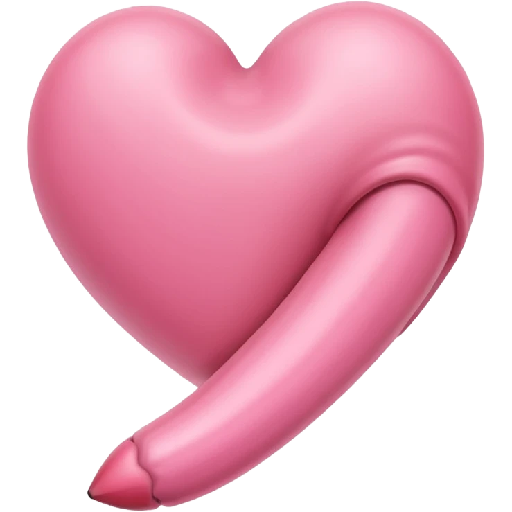 A penis in the shape of a heart emoji