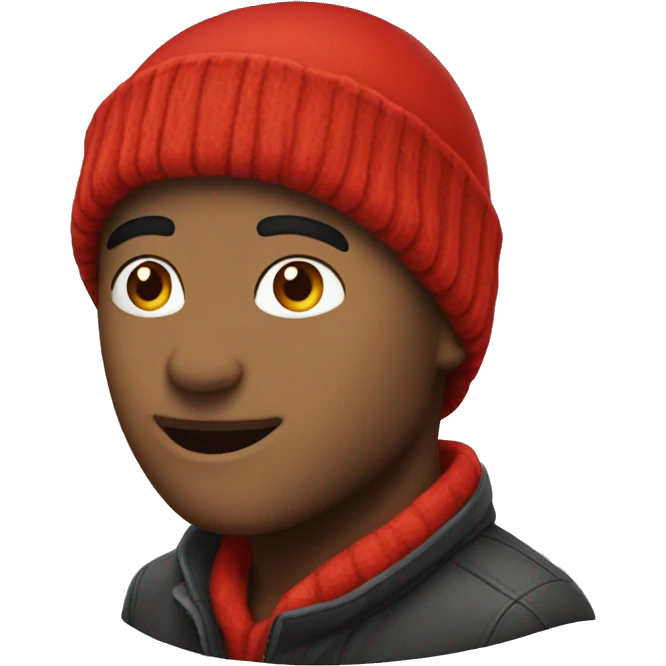 red beanie hat emoji
