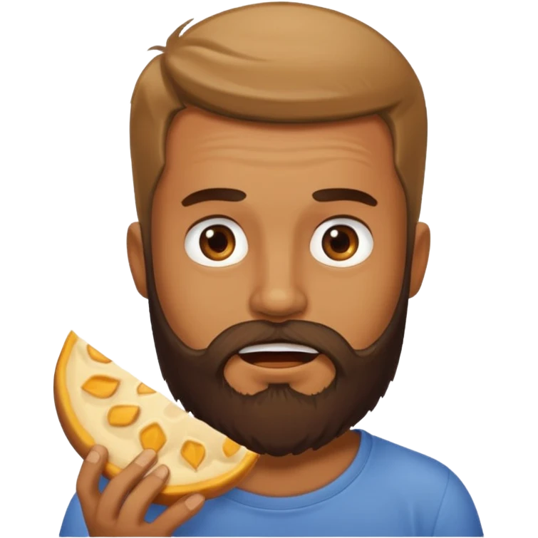 Hungry with beard emoji