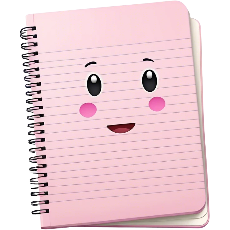 Pale pink notebooks emoji