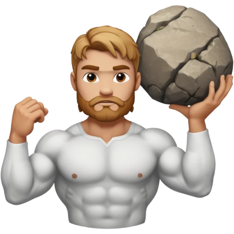 Atlas the greek god with a boulder and shirt emoji