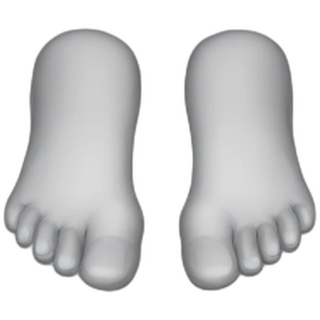 feet with hair emoji
