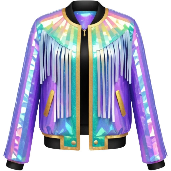 Glittery fringe jacket emoji