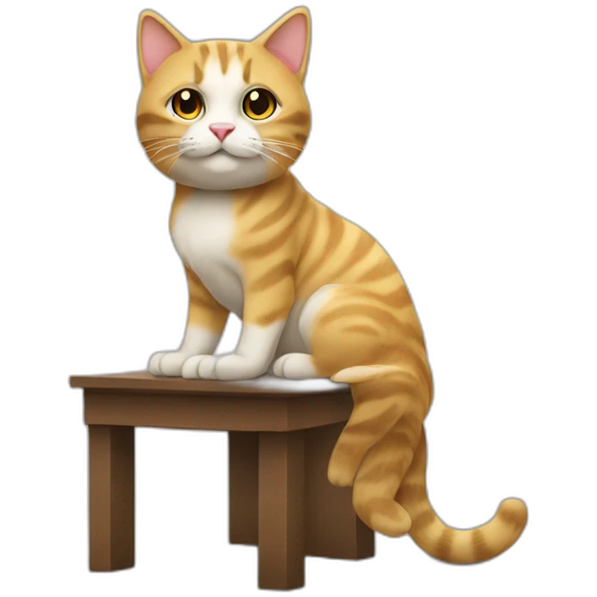 Un pc avec un chat assis dessus emoji