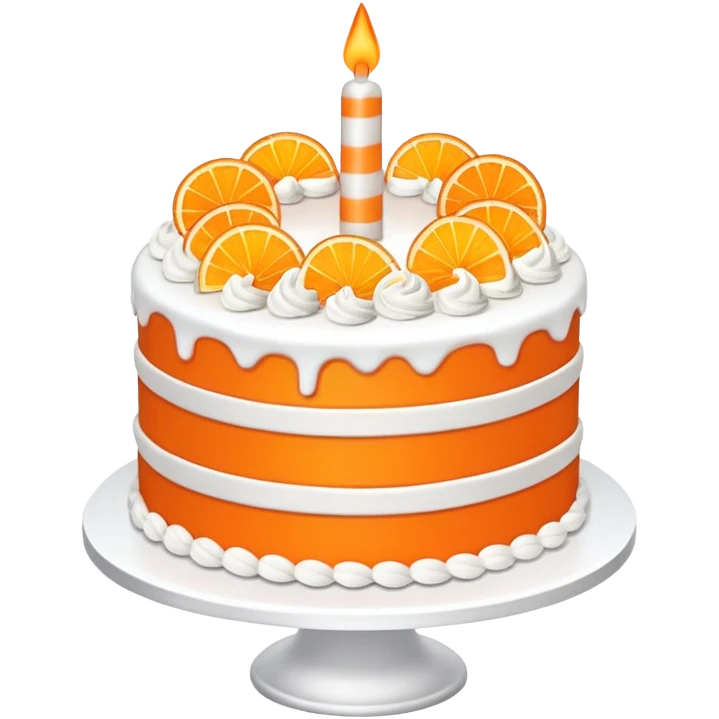 Dreamsicle birthday cake￼ emoji