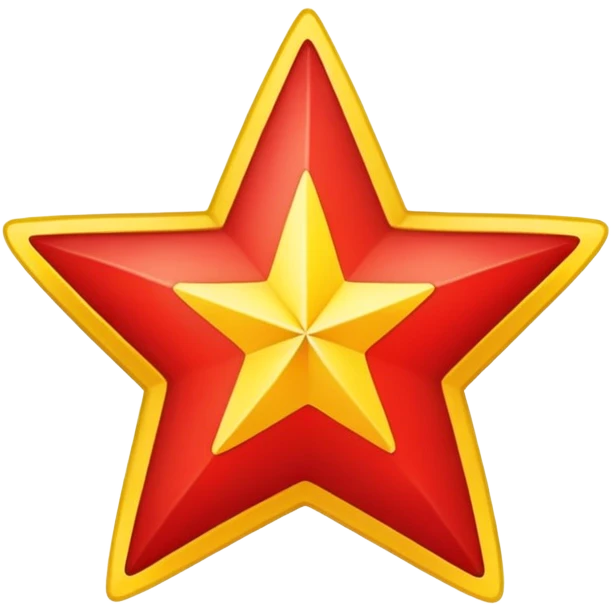 red star with yellow outline emoji