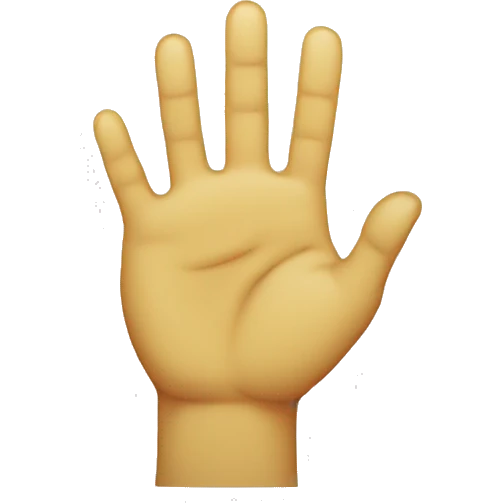 hand on a button emoji