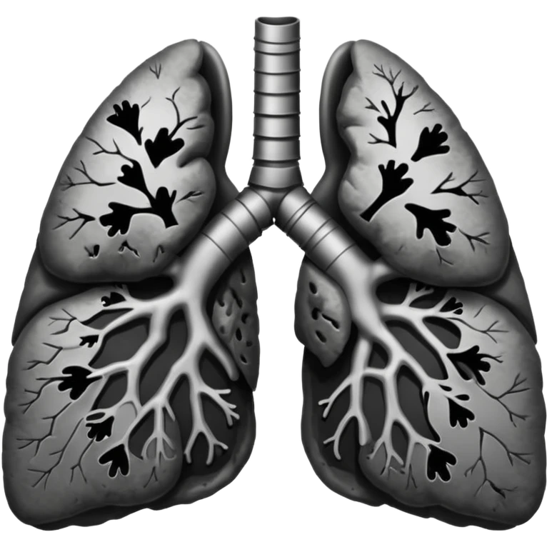 black lungs emoji