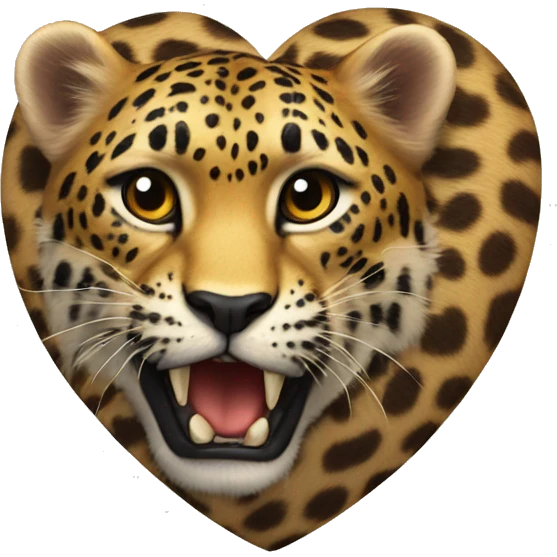 Corazón con leopardo emoji
