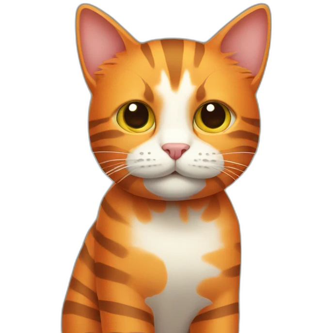 stripy orange cat emoji