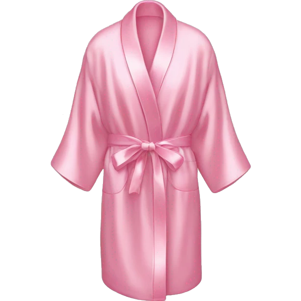 Light pink silk slippers and robe emoji