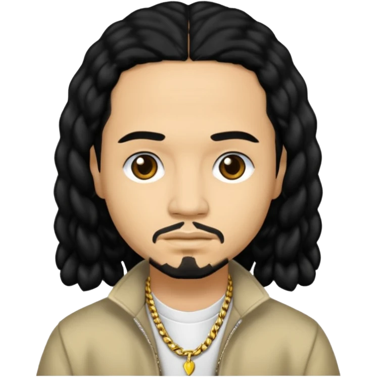Bizzy Bone with black hair emoji