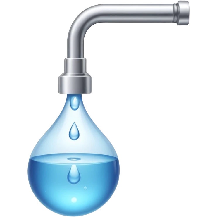 a tap with a small water droplet at the end emoji