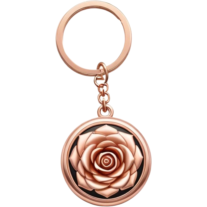 Rose gold keychain emoji