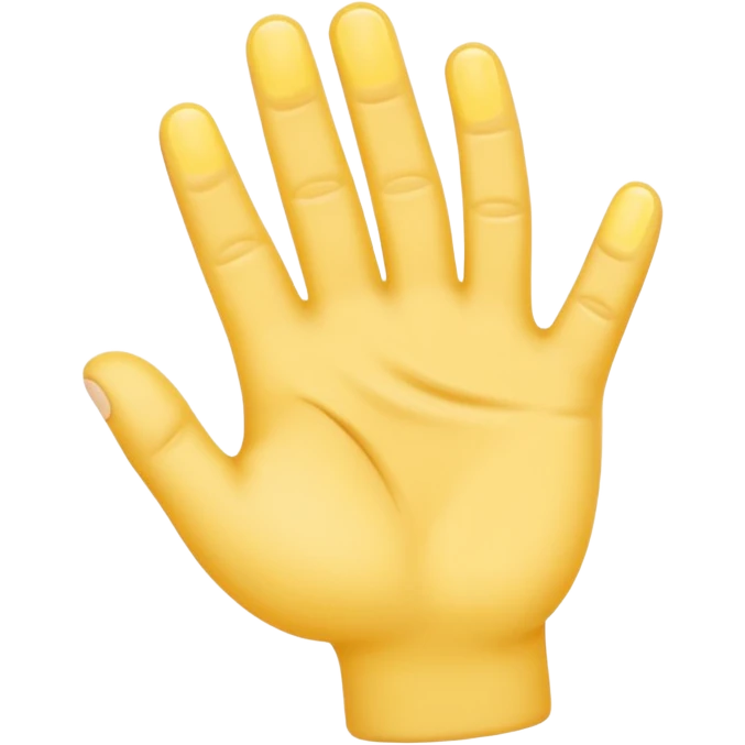 baby hand, yellow, simplified emoji