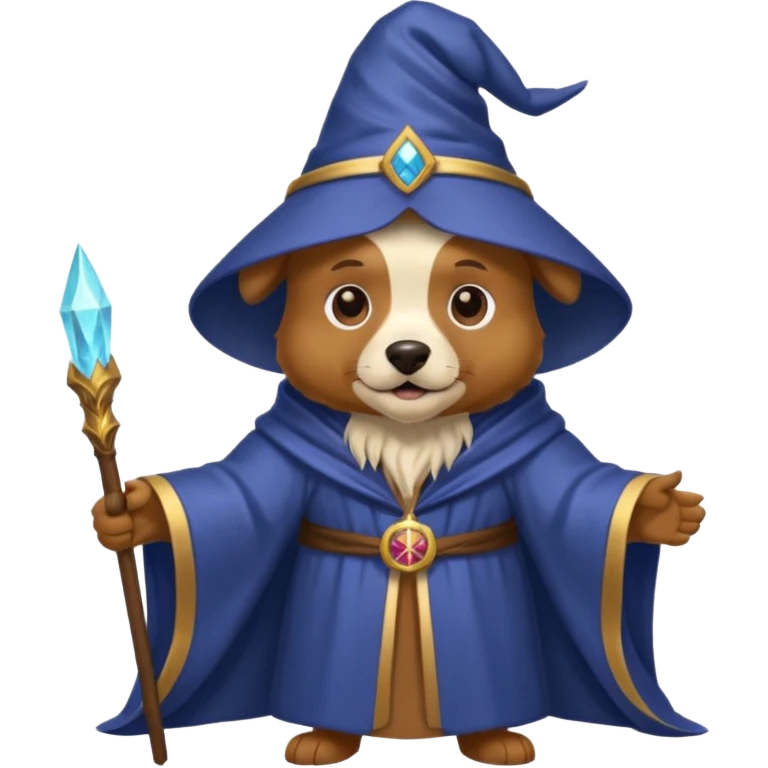 Dog wizard emoji