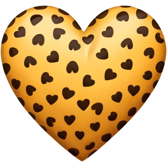 cheetah print heart emoji