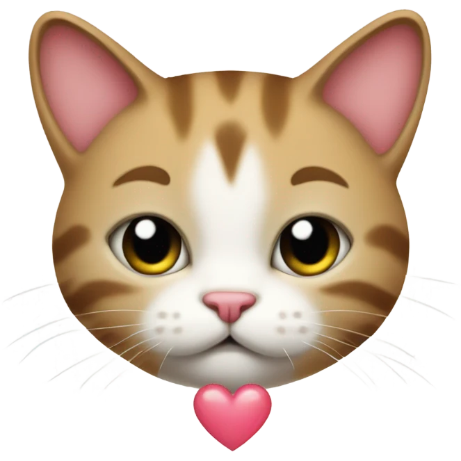 Cat with heart emoji