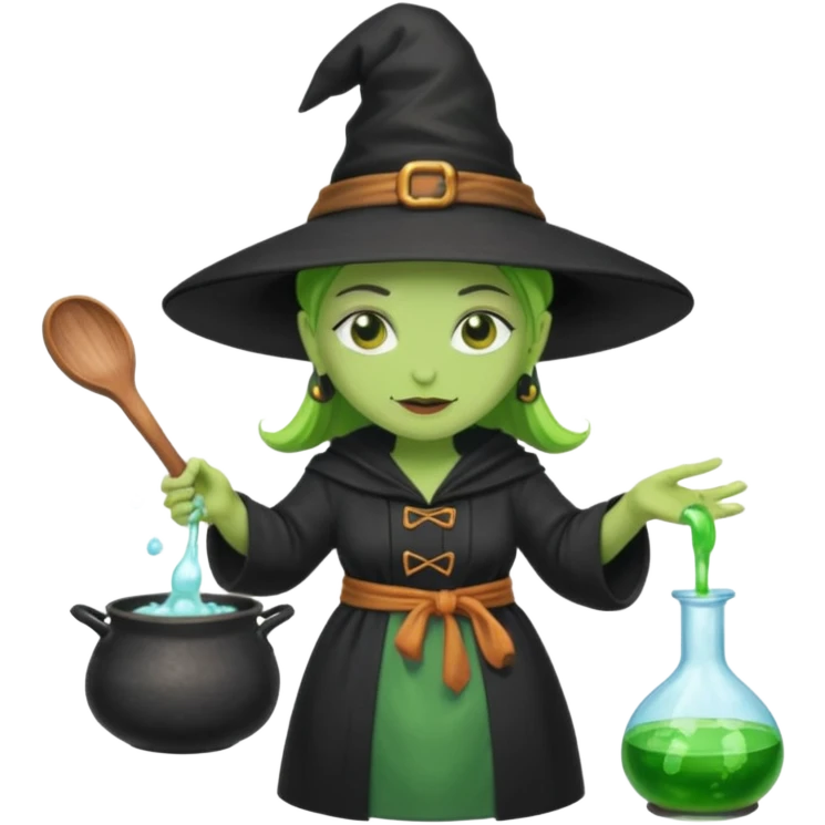 green witch cooking potion emoji