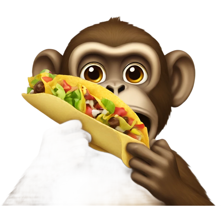 Monkey eating a taco emoji