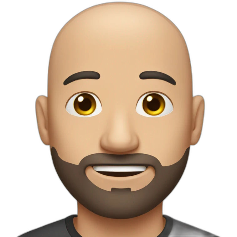 bald man and YouTube emoji